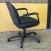 Black Rolling Guest Chair